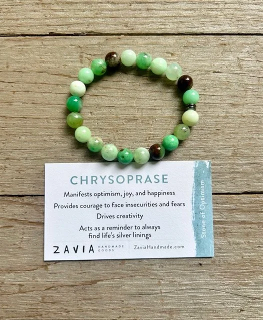8mm Chrysoprase Bracelet — ZAVIA